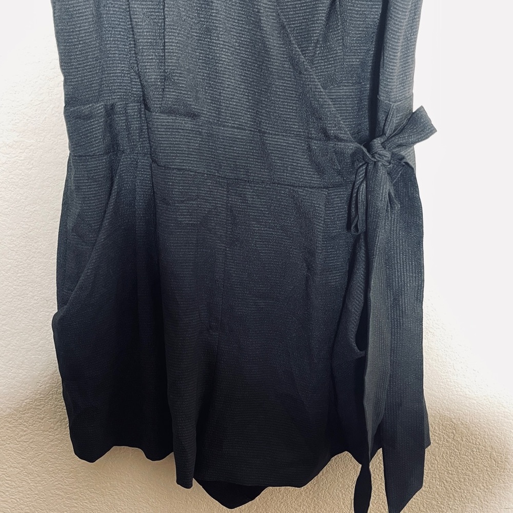 RACHEL Rachel Roy Women’s Black Wrap Romper Size 12 - Picture 8 of 9